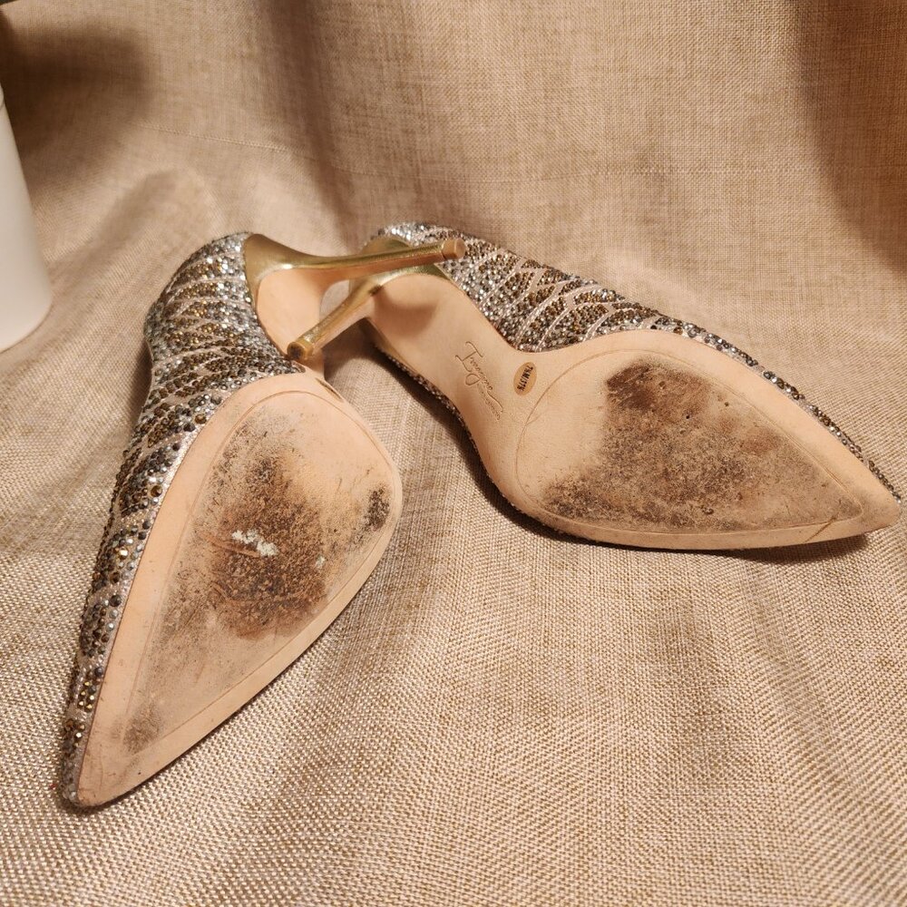 Vince Camuto Imagine Camino Oliver Sparkly Rhinestone Embellished Heels Size 7.5 - Picture 10 of 12